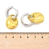 Nuggets Brass Hoop Earrings for Women EJEW-U057-06B-03GP-5