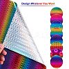 8Pcs 8 Style Waterproof PVC Vinyl Laser Rainbow Stickers DIY-SZ0003-64-3