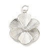 Rack Plating Brass Micro Pave Cubic Zirconia Pendants KK-C059-01P-1