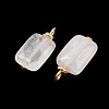 Natural Quartz Crystal Rectangle Pendants KK-B157-34G-2