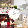 36Pcs 3 Colors Carbon Steel Place Card Holders AJEW-OC0002-29-7