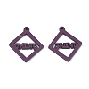 Spray Painted Wood Pendants WOOD-T017-05B-2