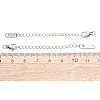 304 Stainless Steel Chain Extender with Oval Charms STAS-G383-09P-3