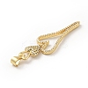 Rack Plating Brass Micro Pave Cubic Zirconia Pendants ZIRC-F129-38G-3