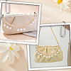 2Pcs Imitation Pearl & Alloy Pink Enamel Flower Tassel Bag Decorative Chains AJEW-BBC0001-06-6