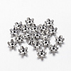 Tibetan Style  Zinc Alloy Bead Caps LS-TIBEB-6.5x3-AS-FF-1