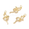 Brass Micro Pave Clear & Green Cubic Zirconia Pendants KK-G415-34G-1