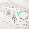 200Pcs 10 Colors  Faceted Rondelle Glass Connector Charms FIND-PH0021-24-5