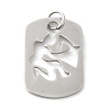 Non-Tarnish Hollow 304 Stainless Steel Pendants STAS-C086-04A-P-1