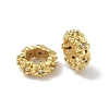 Flower Brass Micro Pave Clear Cubic Zirconia European Beads LS-KK-G557-39G-1
