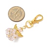 Angel Glass & Alloy Pendant Decorations HJEW-MZ00360-09-3