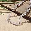 Natural Supper 7 Rutilated Quartz Chip Beaded Necklaces for Men Women NJEW-G159-01A-2