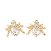 Brass with Cubic Zirconia Pendants KK-D024-11G-1