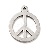 Non-Tarnish 201 Stainless Steel Pendants STAS-P312-04P-1
