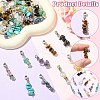 50Pcs 10 Style Natural & Synthetic Gemstone European Dangle Charms HJEW-CJ00093-3