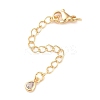 Brass with Cubic Zirconia Chain Extender KK-B102-41G-1