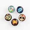 Mixed Color Skull Zinc Alloy Jewelry Snap Buttons X-GLAA-R031-M4-1