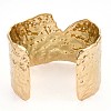 Ion Plating(IP) 304 Stainless Steel Wide Open Cuff Bangle for Women BJEW-F442-03G-1