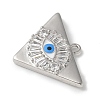 Rack Plating Brass Micro Pave Cubic Zirconia Enamel Pendants KK-P290-56B-P-2