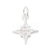 925 Sterling Silver Pave Clear Cubic Zirconia Star Charms STER-K181-01A-S-1