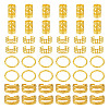 120Pcs 4 Styles Iron Dreadlocks Beads Hair Decoration FIND-TA0005-09G-1