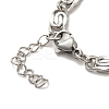 304 Stainless Steel Lumachina Chain Bracelets LS-BJEW-C079-01C-P-3