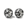 Printed Acrylic Beads PACR-P005-01B-1