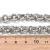 8MM 304 Stainless Steel Textured Double Rolo Chain Necklaces for Women NJEW-G194-05P-01-5