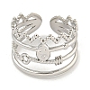 Non-Tarnish 304 Stainless Steel Open Cuff Ring RJEW-A043-02P-2