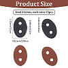 50Pcs 2 Colors 2-Hole PU Leather Buttons BUTT-CL0001-05A-2
