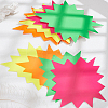 40Pcs 4 Colors Star Burst Shape Paper Blank Price Label for Supermarket AJEW-LP0006-67-1