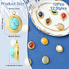 12Pcs 12 Styles Natural Gemstone Pendants STAS-CJ0002-60-2