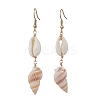 304 Stainless Steel Shell Shape Dangle Earrings EJEW-JE06265-02-4
