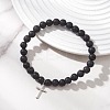 3Pcs Natural & Synthetic Mixed Gemstone Beads Stretch Bracelets BJEW-JB13252-6