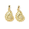 Brass Micro Pave Cubic Zirconia Pendants KK-I371-13G-1