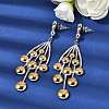 Women's 304 Stainless Steel Stud Earrings EJEW-K296-08A-GP-2