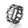 Steampunk Style 304 Stainless Steel Wide Band Rings RJEW-D073-01C-AS-2