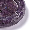 Resin with Natural Amethyst Chip Stones Ashtray DJEW-F015-06B-2
