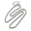 3MM 304 Stainless Steel Wheat Chain Necklaces for Men STAS-V011-03D-P-4