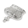 Alloy Rhinestone Pendants ALRI-S001-11P-2