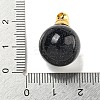 Synthetic Blue Goldstone Perfume Bottle Pendants G-K338-22G-10-3