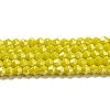 Opaque Solid Color Electroplate Glass Beads Strands GLAA-F029-P4mm-C05-1