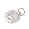 Rack Plating Brass Micro Pave CLear Cubic Zirconia Charms KK-E110-14P-L-2
