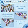 1Pc Flower Brass Rhinestone Ornament Accessories OHAR-FG0001-04C-4