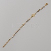 304 Stainless Steel Jesus & Cross Link Bracelet with 201 Stainless Steel Beaded Chains BJEW-WH0012-20C-1