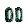 Synthetic Malachite Oval Pendants G-N342-105I-1