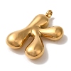 Ion Plating(IP) 304 Stainless Steel Pendants STAS-M017-08G-11-2