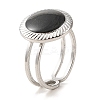 304 Stainless Steel Enamel Open Cuff Rings for Women RJEW-F166-48P-01-1