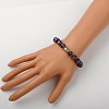 Natural Amethyst Stretch Bracelets BJEW-JB01329-05-2
