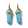 Synthetic Turquoise Pointed Pendants G-K329-11G-2